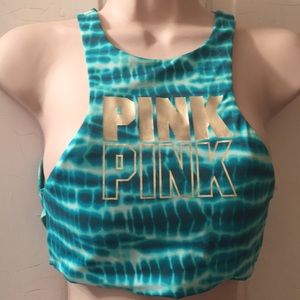 VS Pink green multi-color Sport Bra S